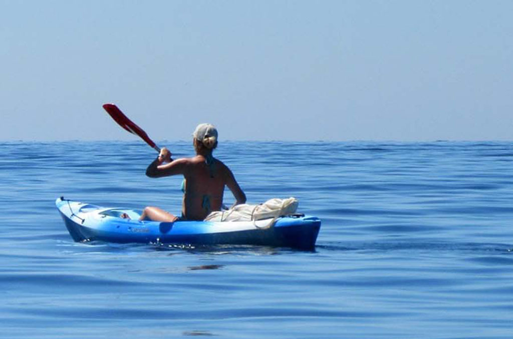 Kayaking at our holiday rental Once Upon A Tide